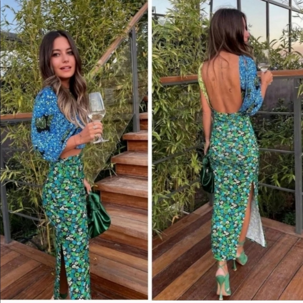 Zara floral print dress